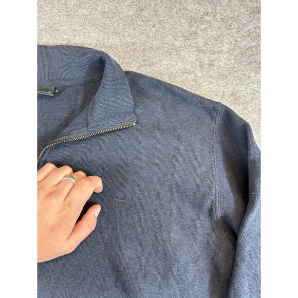 Rodd & Gunn Sweater Men XL Blue 1/4 Zip Mock Neck Pullover Minimalist Streetwear - Picture 2 of 5